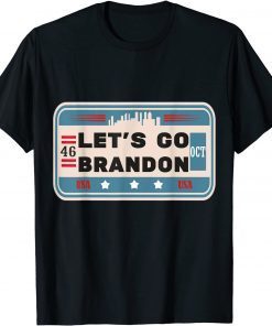 Funny Let's Go Brandon Biden Chant Vintage US Car License Plate 2021 T-Shirt