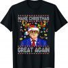 Classic Make Christmas Great Again Funny Trump Ugly Christmas Men T-Shirt
