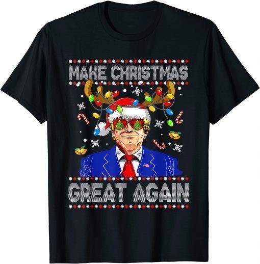 Classic Make Christmas Great Again Funny Trump Ugly Christmas Men T-Shirt