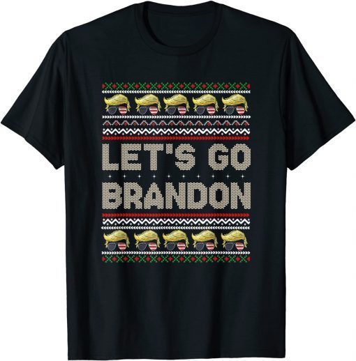 T-Shirt Let's Go Branson Brandon Trump Ugly Christmas Anti Liberal