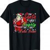 Funny Trump Naughty Christmas Pajamas Dear Santa Fake News TShirt