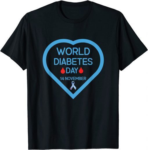 TShirt In November We Wear Blue Butterflies Diabetes Awareness