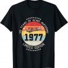 T-Shirt Vintage 1977 45th Yrs Old Birthday 45 Years Being Awesome
