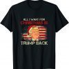 Classic All I Want for Christmas Is Trump Back in 2024 American Flag T-Shirt