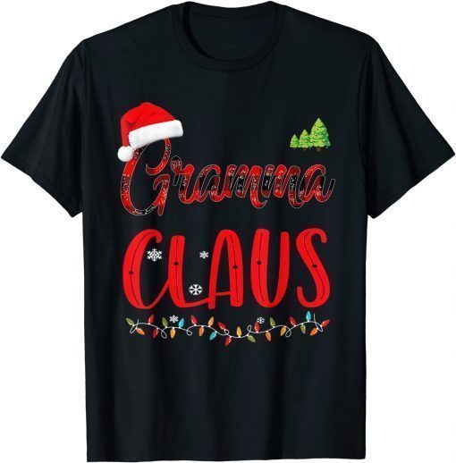 2021 Gramma Claus Matching Family Christmas Pajamas Xmas Santa T-Shirt