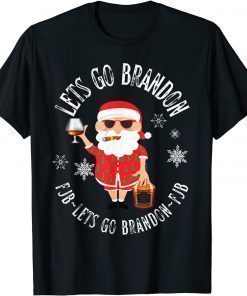 Lets Go Brandon Let's Go Brandon Christmas Eve Holiday Santa TShirt