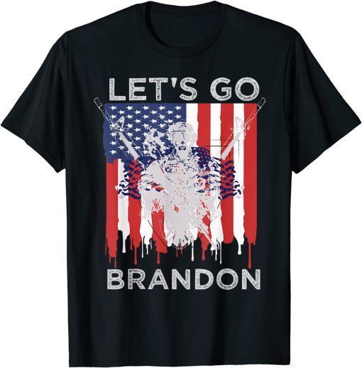 Distressed Let's Go Brandon Thank You Veterans Proud Unisex Tee Shirts