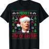Funny Merry 4th Of Easter Funny Joe Biden Christmas Ugly Sweater Shirts