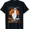 T-Shirt Llama Happy Hallothanksmas Halloween Thanksgiving Xmas