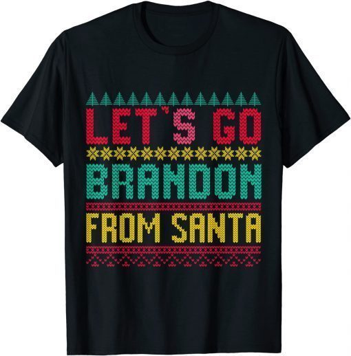 2021 Let's Go Brandon Tee, Lets Go Brandon Ugly Christmas Sweater Funny T-Shirt