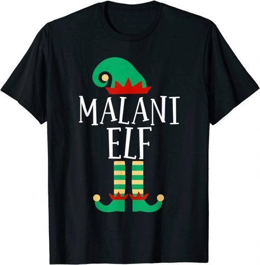 Official The Malani Elf Funny Family Matching Christmas Pajamas T-Shirt