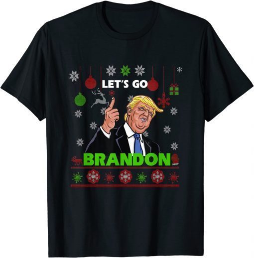Official Let's Go Brandon Donal Trump Christmas 2021 T-Shirt