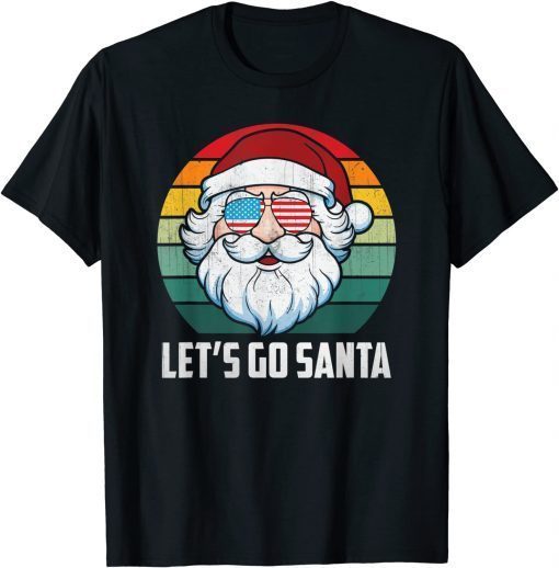 Vintage Retro Santa Let's Go Santa Christmas Gift Tee Shirts