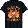 Happy Thanksgiving 2021 Turkey Funny Pajama Kids Boy Girl Unisex Shirt