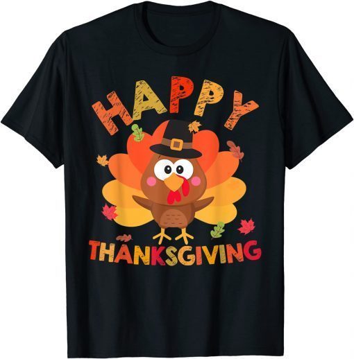 Happy Thanksgiving 2021 Turkey Funny Pajama Kids Boy Girl Unisex Shirt