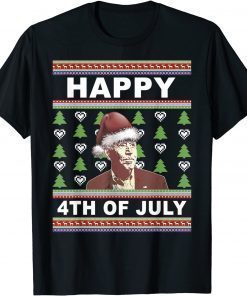 Santa Joe Biden Happy 4th of July Ugly Christmas 2021 T-Shirt