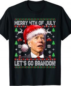 Classic Merry 4th of July Let's go Branson Brandon Ugly Sweater T-Shirt