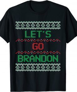 2021 Lets Go Brandon Shirt Ugly Christmas Tee Shirts