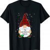 Funny Grandma Gnome Family Christmas Gnome Buffalo Plaid Xmas T-Shirt