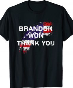 Brandon Won ,Thank You Brandon, Branden let go US Flag Gift T-Shirt