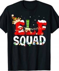 Funny Elf Squad Funny Family Christmas Matching Pajamas Xmas Shirts