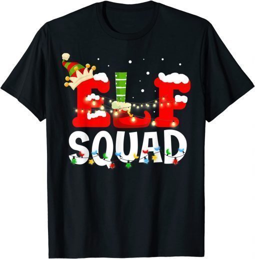 Funny Elf Squad Funny Family Christmas Matching Pajamas Xmas Shirts