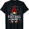 Classic Football Gnome Buffalo Plaid Matching Family Christmas TShirt