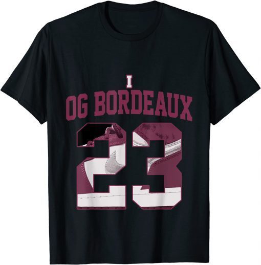 2021 Number 23 Sneaker Matching 1 Retro High OG Bordeaux Unisex T-Shirt