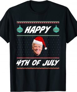 2021 Santa Joe Biden Happy 4th of July Ugly Christmas Sweater T-Shirt