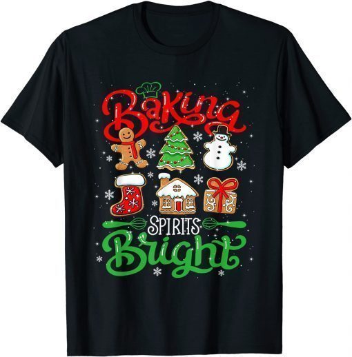 T-Shirt Baking Spirit Bright Donut Christmas Tree Xmas Cookie Kids