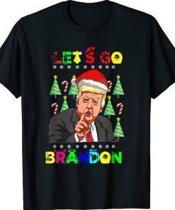 Funny Let's Go Brandon Trump Ugly Christmas Sweater Shirt