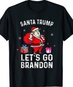 Santa Trump Let's Go Brandon Ugly Christmas Shirt