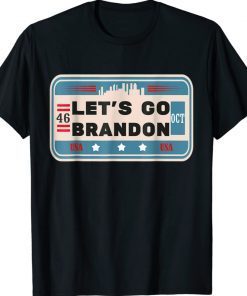 Let's Go Brandon Biden Chant US Car License Plate Shirt