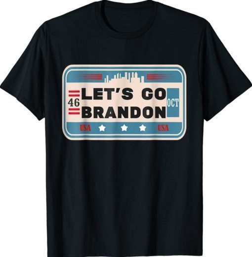 Let's Go Brandon Biden Chant US Car License Plate Shirt