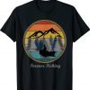 Love Fishing Forever Retirement Mountain Sunset Retreat Shirt
