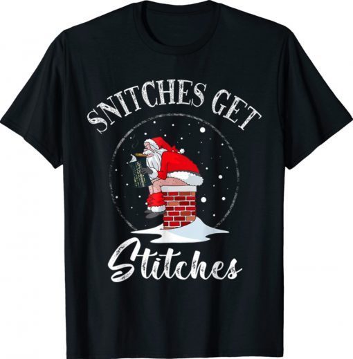 Snitches Get Stitches Let's Go Brandon Xmas Shirt