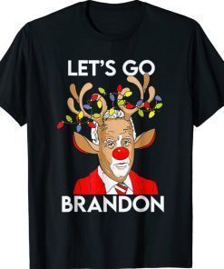 Reindeer Joe Biden Let's Go Branson Brandon Christmas Shirt