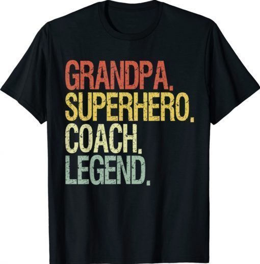 Grandpa Superhero Coach Legend Shirt