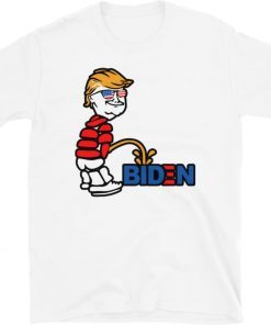 Trump Flag Sunglasses Peeing Pissing Pee On Biden Shirt