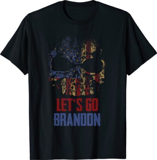 Vintage Let's Go Brandon Lets Skull 2021 TShirt