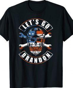 Let's Go Brandon American Biker USA Flag Shirt