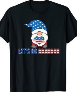 Gnome Let's Go Brandon US Flag Christmas Shirt