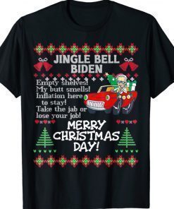 Jingle Bells Biden Smells Santa Trump Ugly Christmas 2022 Shirt