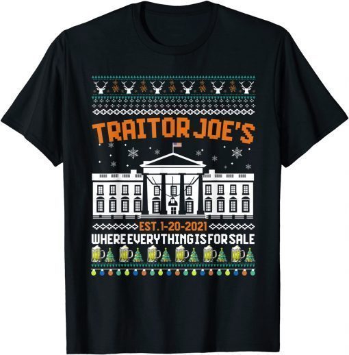 Classic Traitor Joe's Where Everything Is For Sale Xmas Pajamas 2022 T-Shirt