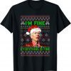 Funny Christmas Lights I'm Fine Everything Santa Joe Biden TShirt