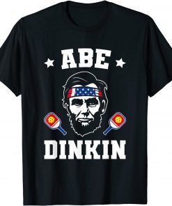 Official Mens Abe Dinkin Funny Pickleball Player Tee Shirts