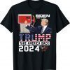 T-Shirt Trump 2024 Flag Anti Joe Biden Mean Tweets Gas