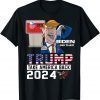 Official Trump 2024 American Flag Anti Biden Mean Tweets Cheap Gas Gift T-Shirt