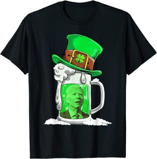 Draft Beer Joe Biden Lucky Shamrock Clover St Patrick's Day Unisex T-Shirt