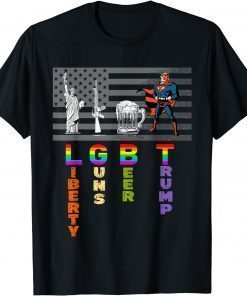 Let's Go Biden LGBT Pro Trump 2024 Flag Anti Joe Biden Unisex T-Shirt
